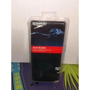 Speedo Solid Silicone Swim Cap Black One Size Thailand Latex Free Sealed